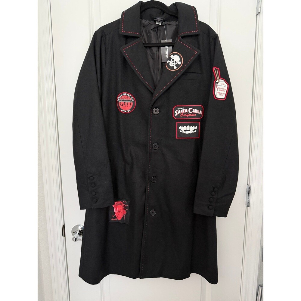 NEW The Lost Boys David Goth Emo Trench Coat Men’s Size Small